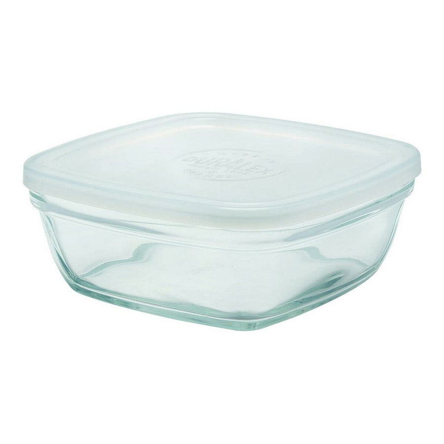 Lunchbox Freshbox Durchsichtig karriert mit Deckel (14 x 14 x 6 cm) (14 cm) (14 cm)