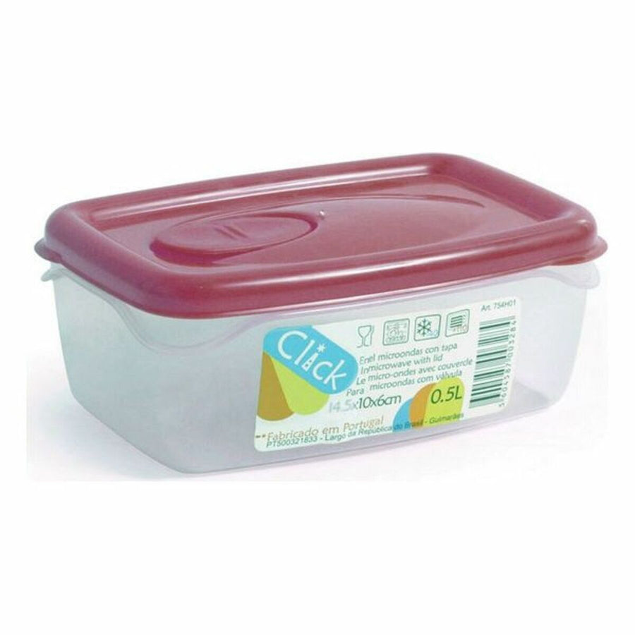 Rechteckige Lunchbox mit Deckel Kunststoff (0,5 L) (14,5 x 10 x 6 cm)