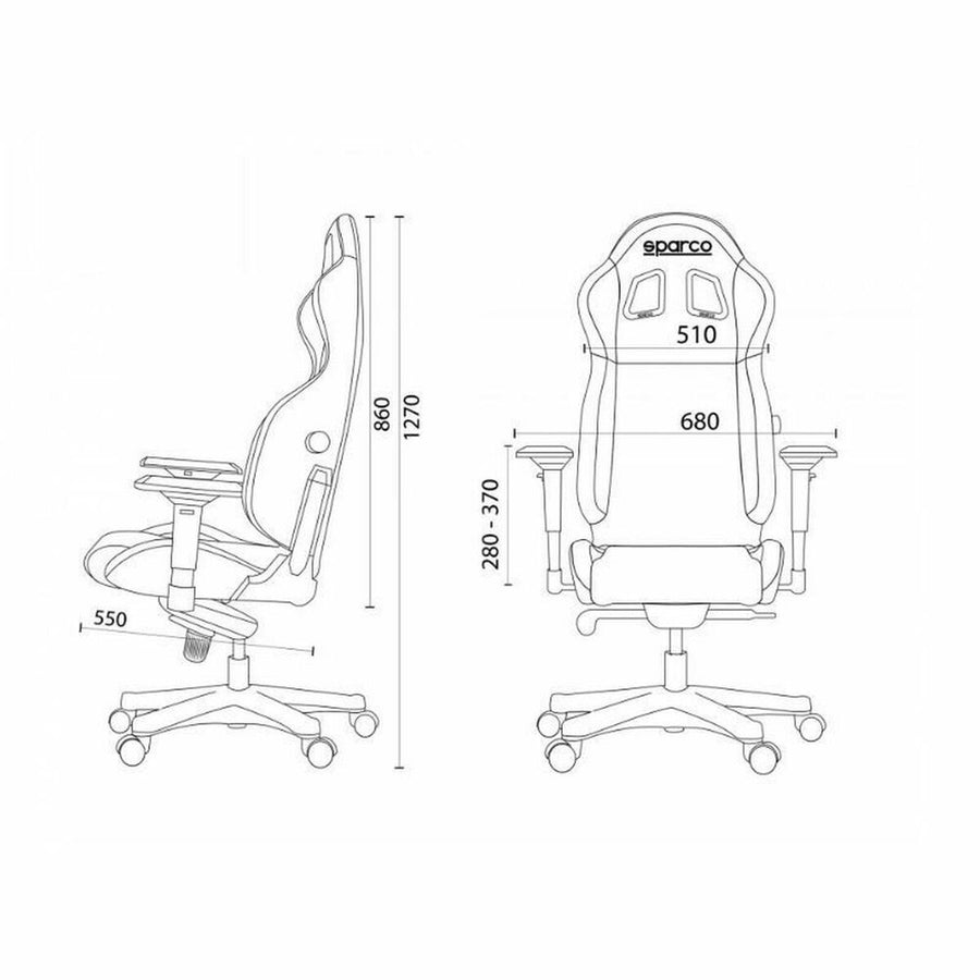 Gaming-Stuhl Sparco ICON S00998NRNR Schwarz