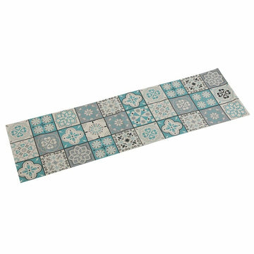 Tischläufer Versa Mosaik türkis Polyester (44,5 x 0,5 x 154 cm)