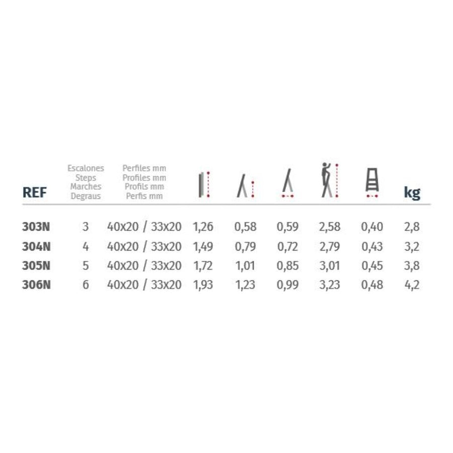 Leiter Altipesa 306N Aluminium (6 Stufen)