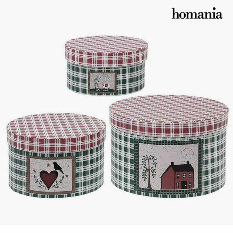 Dekorative Box Homania (3 uds) Pappe