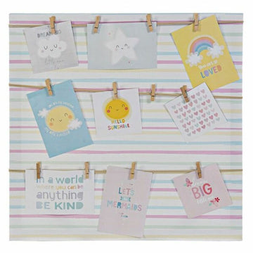 Fotorahmen DKD Home Decor Sunshine Leinwand Bunt Baby (50 x 2 x 50 cm)