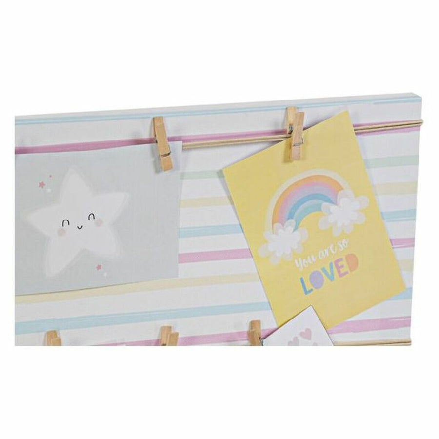 Fotorahmen DKD Home Decor Sunshine Leinwand Bunt Baby (50 x 2 x 50 cm)