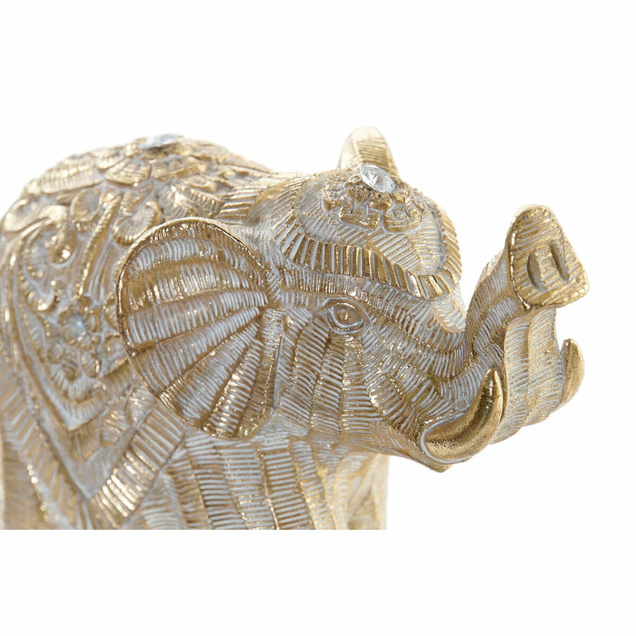 Deko-Figur DKD Home Decor Elefant Harz (17 x 7.5 x 15 cm)