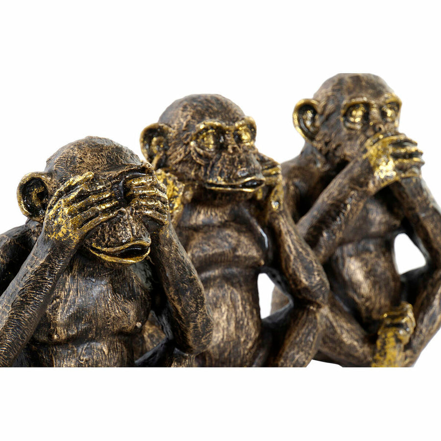 Deko-Figur DKD Home Decor Affe Harz Kolonial (3 pcs)