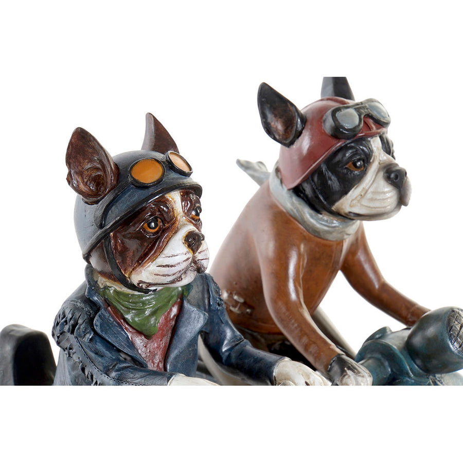 Deko-Figur DKD Home Decor Harz Hund (2 pcs) (27 x 10 x 24 cm)