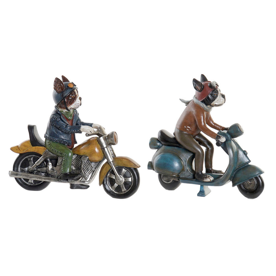 Deko-Figur DKD Home Decor Harz Hund (2 pcs) (27 x 10 x 24 cm)