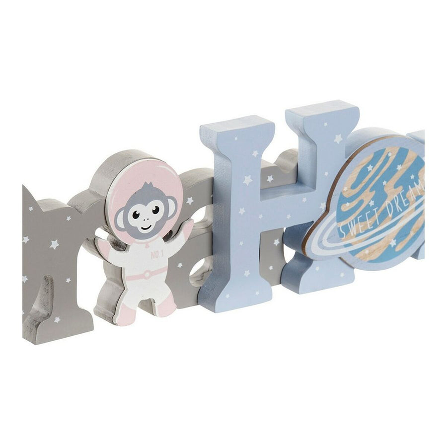 Deko-Figur DKD Home Decor Astro Monkey Holz MDF (2 pcs) (29.5 x 3 x 9 cm)