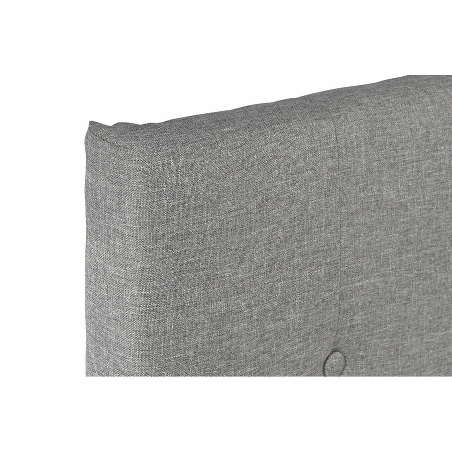 Kopfende des Betts DKD Home Decor Grau Polyester Kautschukholz (160 x 7 x 65 cm)