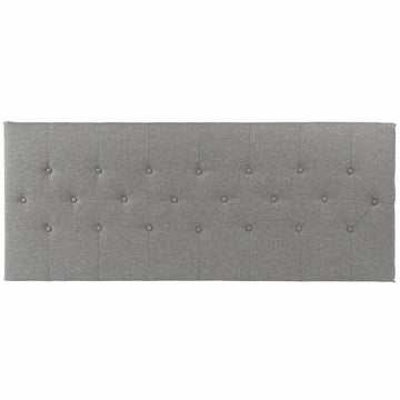 Kopfende des Betts DKD Home Decor Grau Polyester Kautschukholz (160 x 7 x 65 cm)