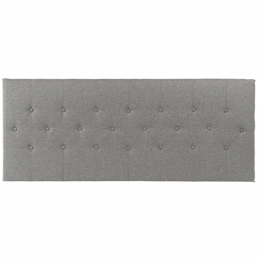 Kopfende des Betts DKD Home Decor Grau Polyester Kautschukholz (160 x 7 x 65 cm)