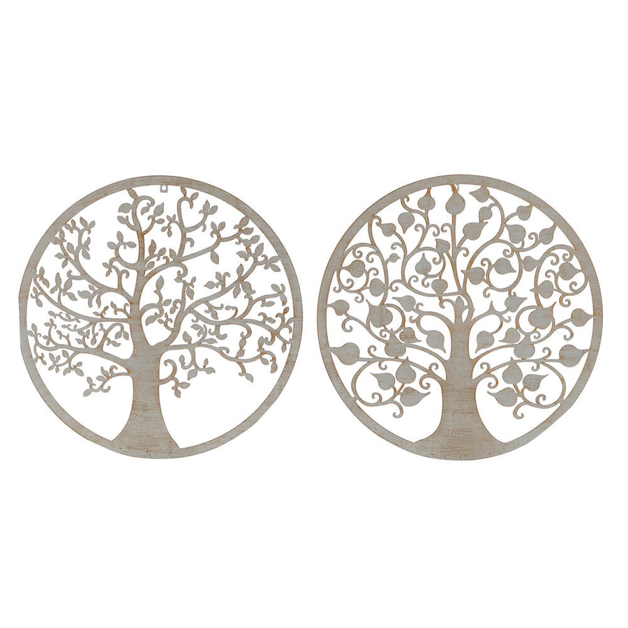 Wanddekoration DKD Home Decor Baum Metall (2 pcs) (60 x 1 x 60 cm)