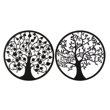 Wanddekoration DKD Home Decor Baum Metall (2 pcs) (60 x 1 x 60 cm)