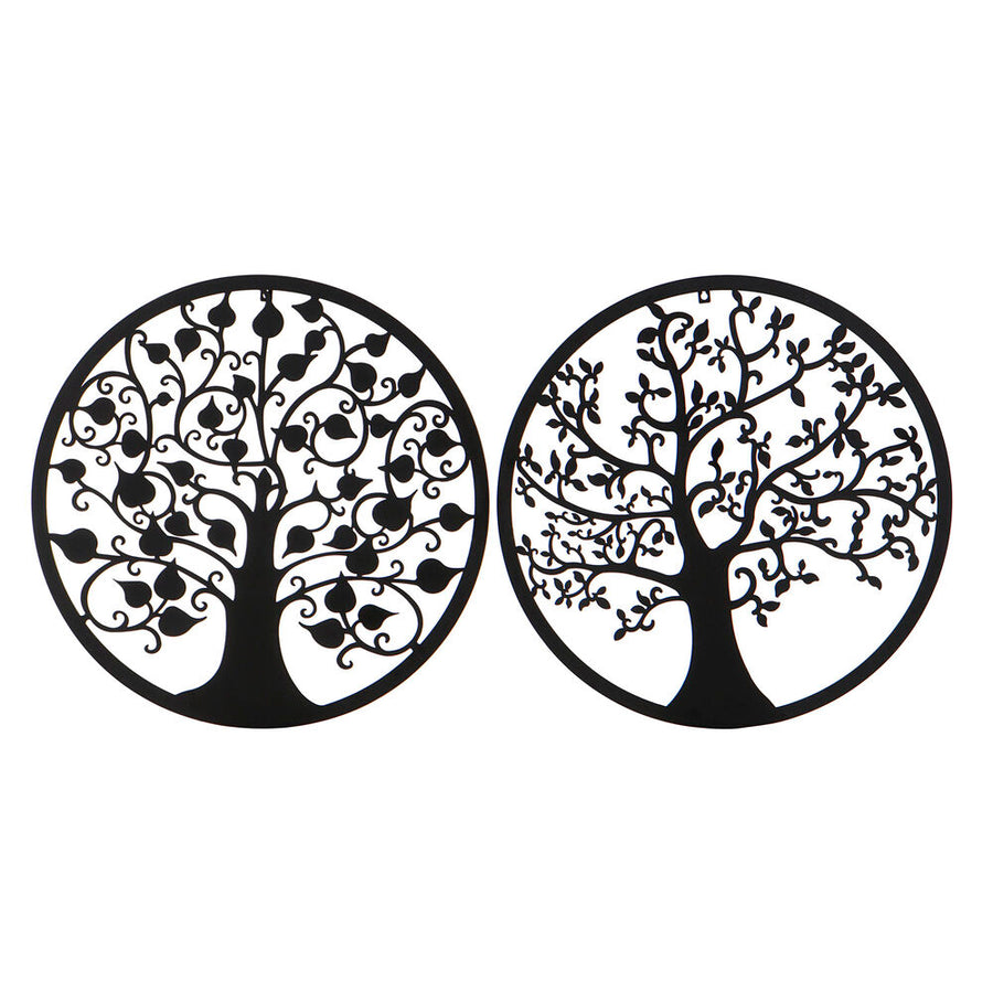 Wanddekoration DKD Home Decor Baum Metall (2 pcs) (60 x 1 x 60 cm)