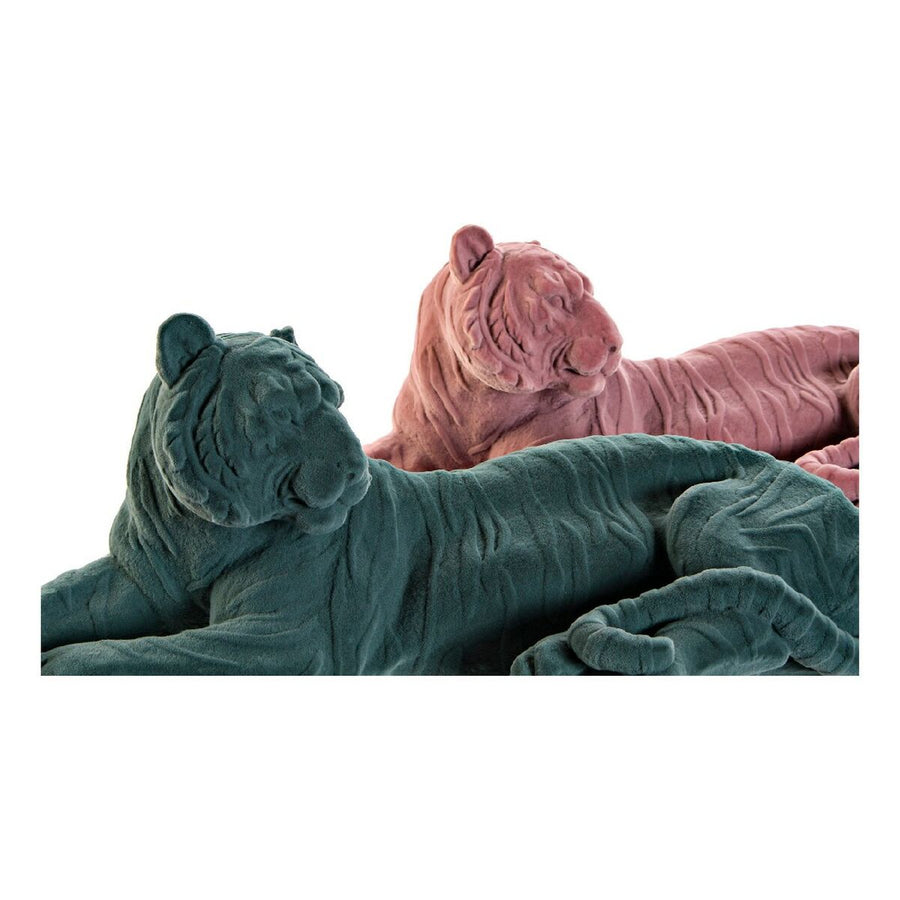 Deko-Figur DKD Home Decor Harz Tiger (2 pcs) (36 x 17.5 x 13.3 cm)