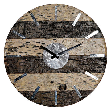 Wanduhr DKD Home Decor Metallic Holz Metall (40 x 3.6 x 40 cm)