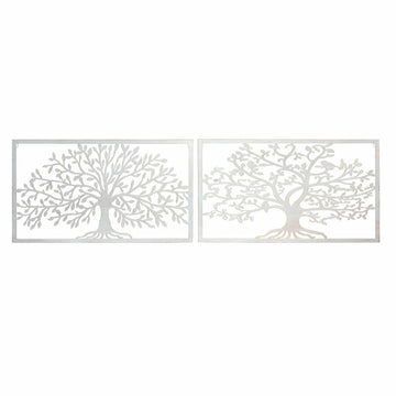 Wanddekoration DKD Home Decor Metall Baum (2 pcs) (84.5 x 1 x 49 cm)