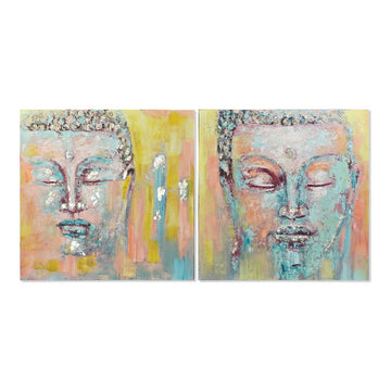 Bild DKD Home Decor Buda Buddha Orientalisch (100 x 3,5 x 100 cm) (2 Stück)