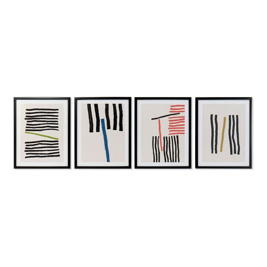 Bild DKD Home Decor Lines abstrakt Moderne (35 x 3 x 45 cm) (4 Stück)