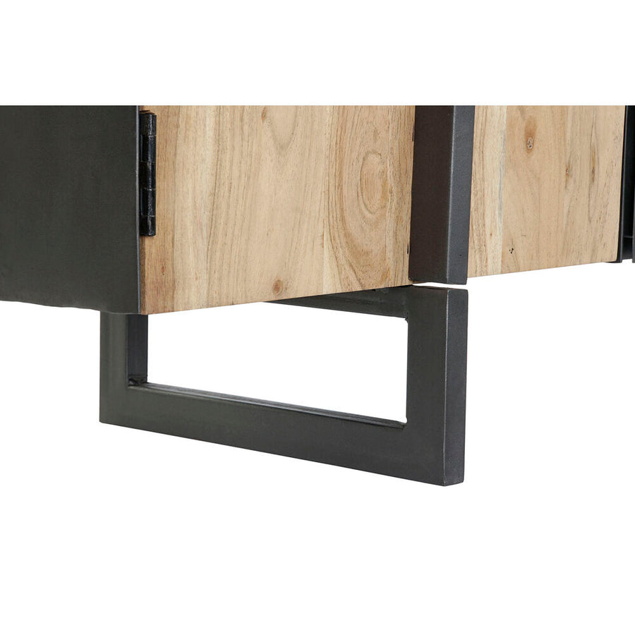 TV-Möbel DKD Home Decor Schwarz Metall Akazienholz (165 x 40 x 50 cm)