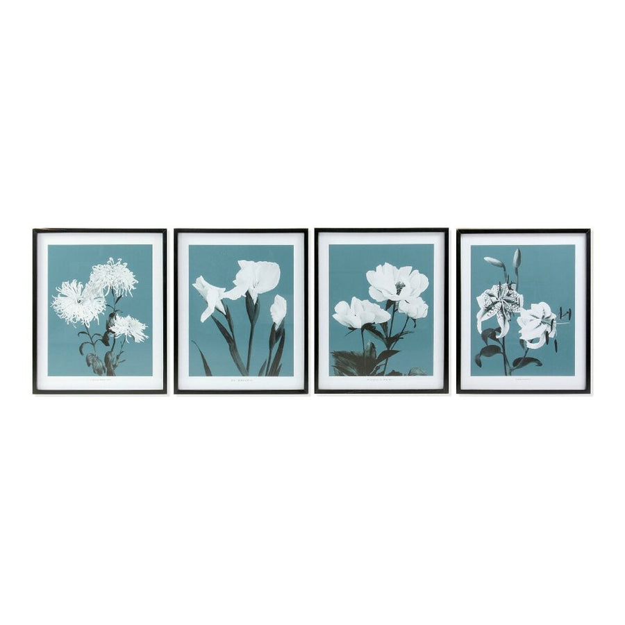 Bild DKD Home Decor Flowers Blomster Moderne (55 x 2,5 x 70 cm) (4 Stück)