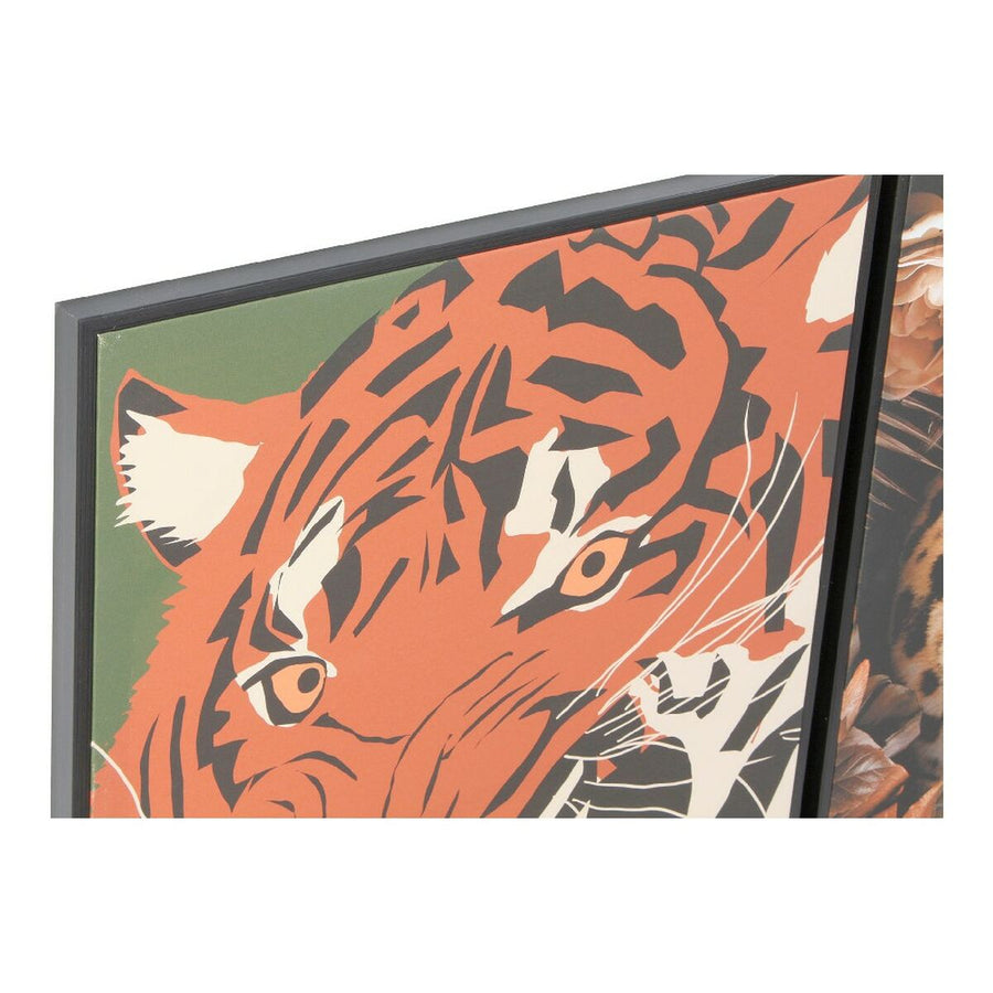 Bild DKD Home Decor S3013690 Leinwand Tiger Moderne (52 x 2,7 x 72 cm) (2 Stück)