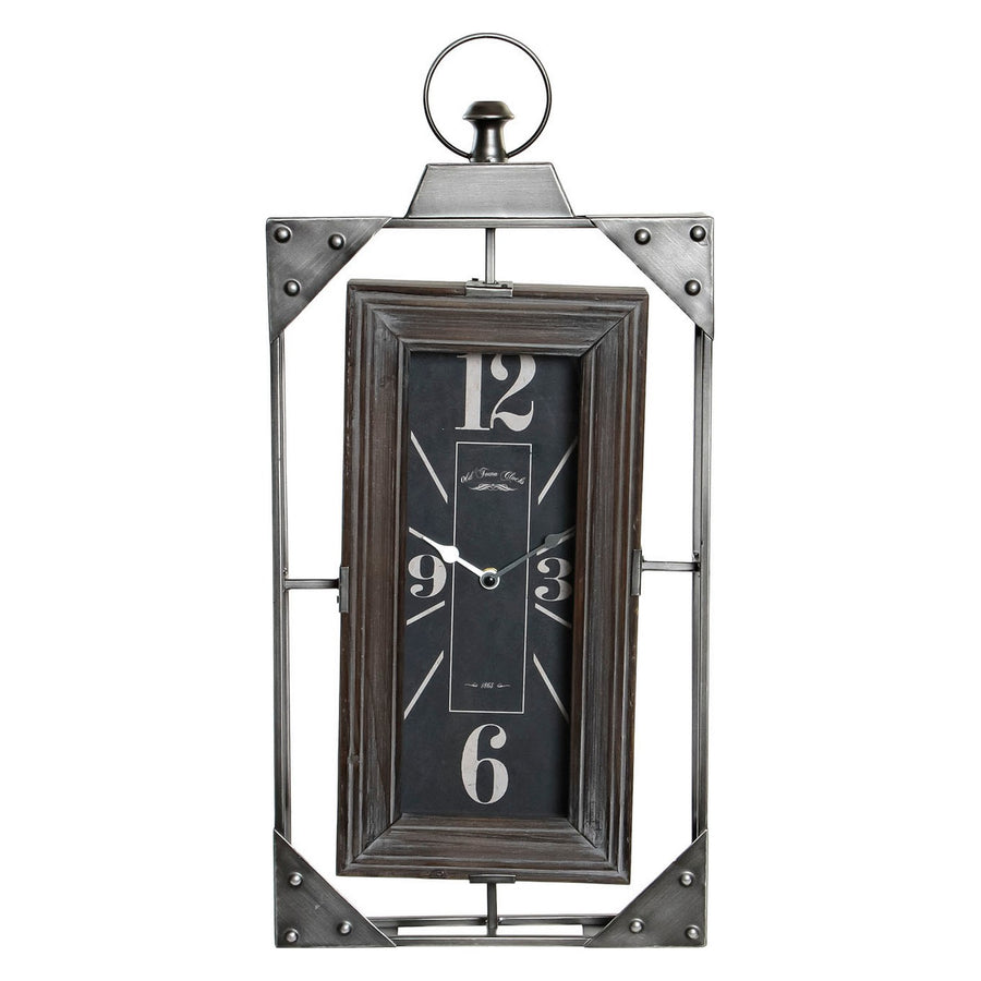 Wanduhr DKD Home Decor Loft Holz Eisen (29 x 6.5 x 61 cm)