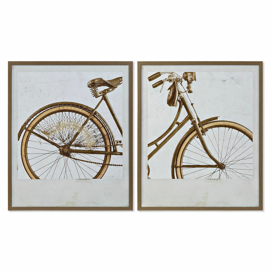 Bild DKD Home Decor Kristall Leinwand Fahrrad (69 x 3 x 83 cm)