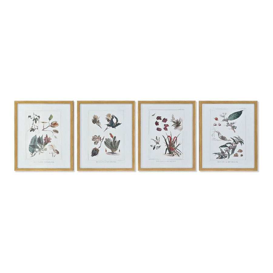 Bild DKD Home Decor S3013715 Leinwand Blomster (43 x 3 x 53 cm) (4 Stück)