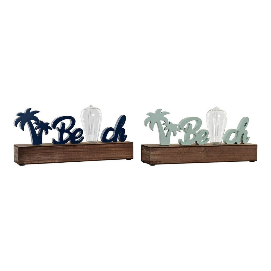 Deko-Figur DKD Home Decor Beach LED Holz MDF (2 pcs) (34 x 8 x 16 cm)