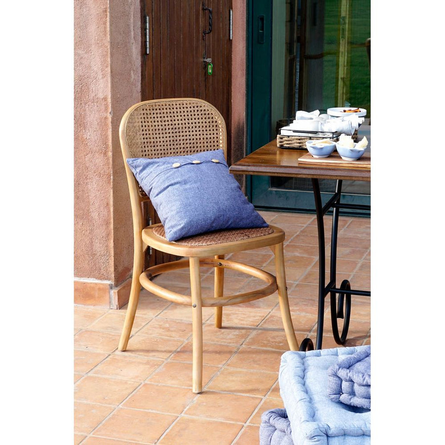 Esszimmerstuhl DKD Home Decor Rattan Birke (44 x 49 x 87 cm)