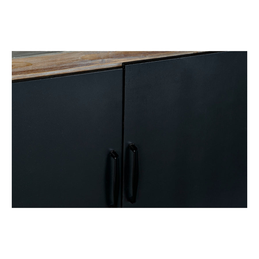 TV-Möbel DKD Home Decor Schwarz Metall Tanne (145 x 40 x 86 cm)