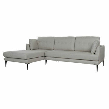 Chaise Longue DKD Home Decor Grau Polyester Metall (240 x 160 x 85 cm)