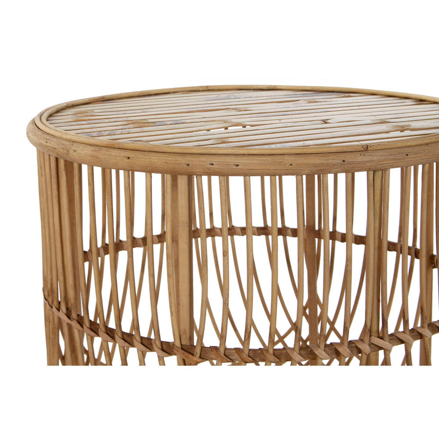 Beistelltisch DKD Home Decor Rattan (2 pcs) (43 x 43 x 52 cm) (62 x 62 x 52 cm)