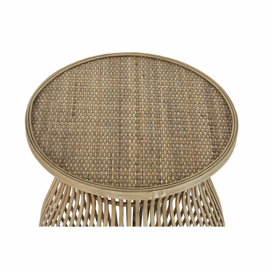 Beistelltisch DKD Home Decor Rattan (2 pcs) (61 x 61 x 62 cm) (41 x 41 x 53 cm)