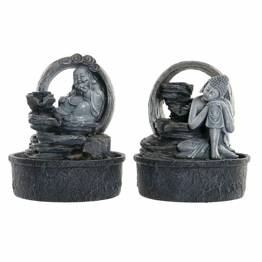 Gartenbrunnen DKD Home Decor Buddha Harz Orientalisch (21 x 21 x 25 cm) (2 pcs)