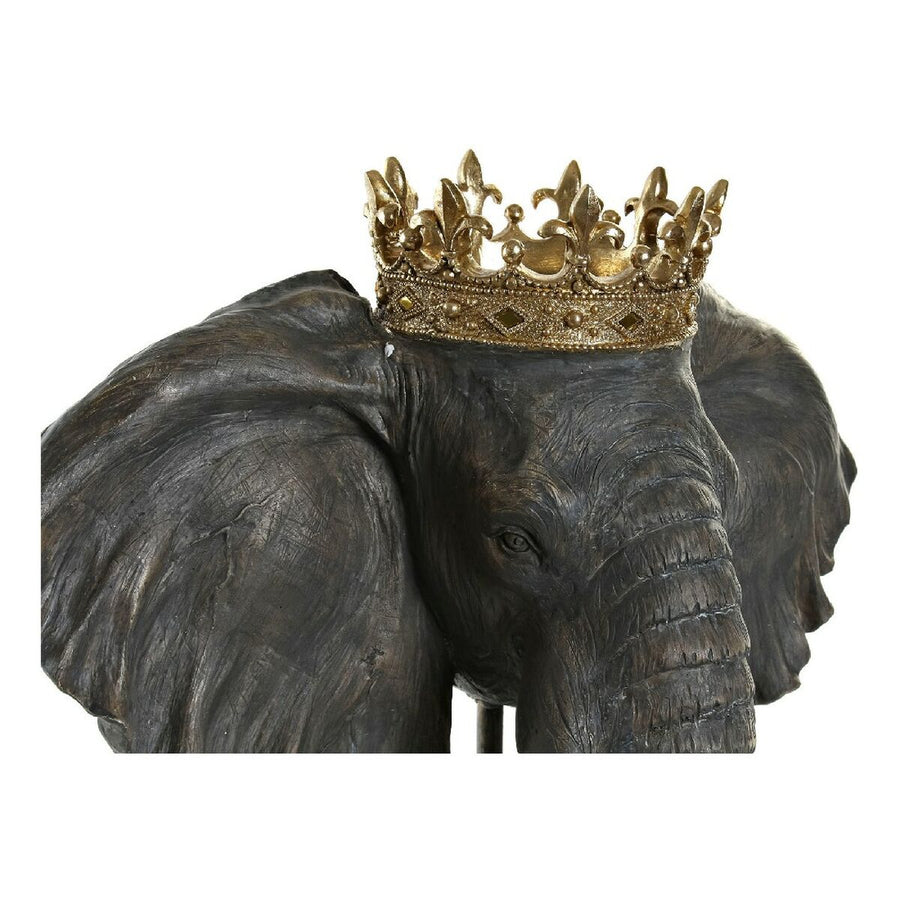 Deko-Figur DKD Home Decor RF-181558 Elefant Grau Gold Harz Kolonial (49 x 26,5 x 57 cm)