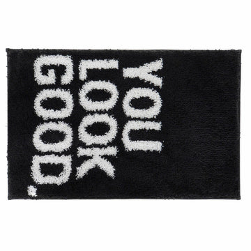 Teppich DKD Home Decor You Look Good Schwarz Mikrofaser (50 x 80 x 80 cm)