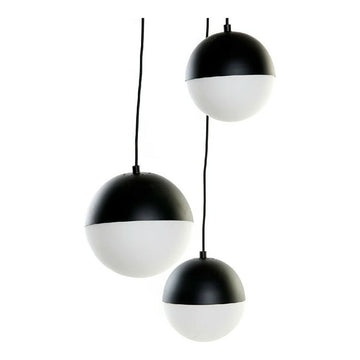 Deckenlampe DKD Home Decor Weiß Schwarz Metall Kristall 220 V (40 x 40 x 80 cm)