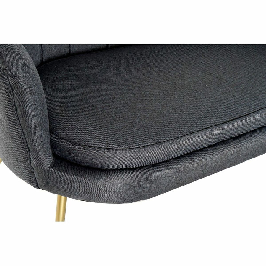 Sofa DKD Home Decor Blau Polyester Metall Glam (130 x 77 x 83 cm)