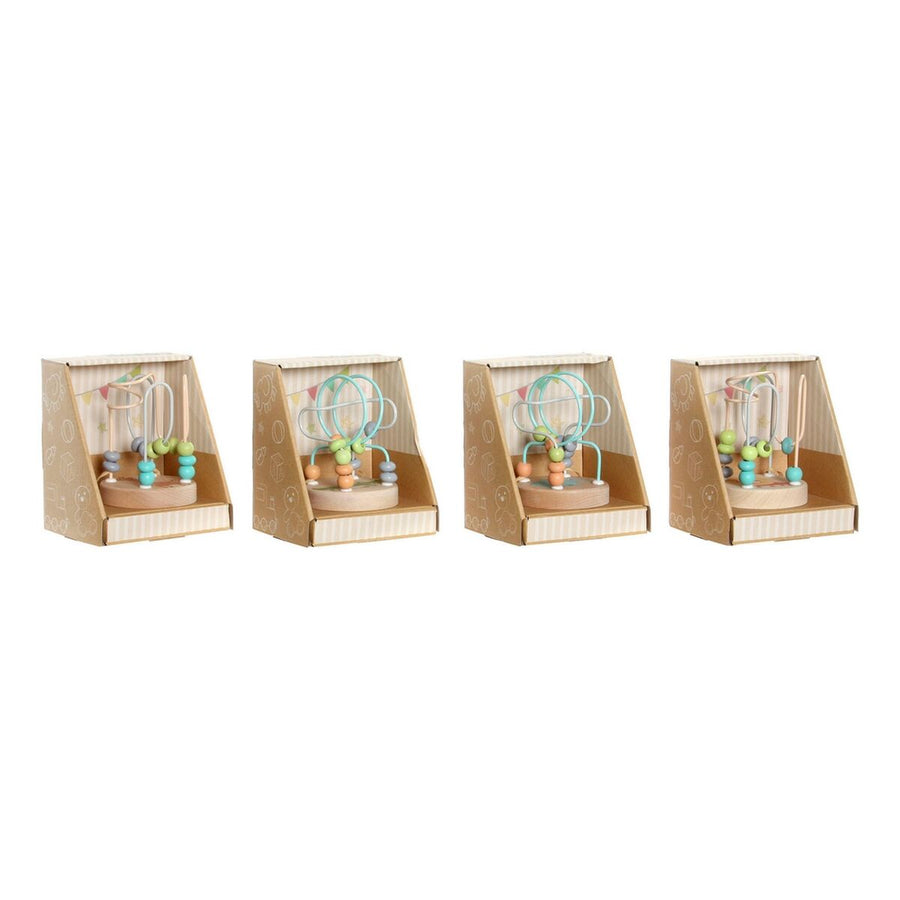 Spiel aus Holz DKD Home Decor Holz (4 pcs) (9 x 9 x 12 cm)