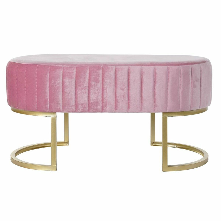 Barhocker DKD Home Decor GTY-IG Rosa Golden Metall Samt (90 x 50 x 45 cm)