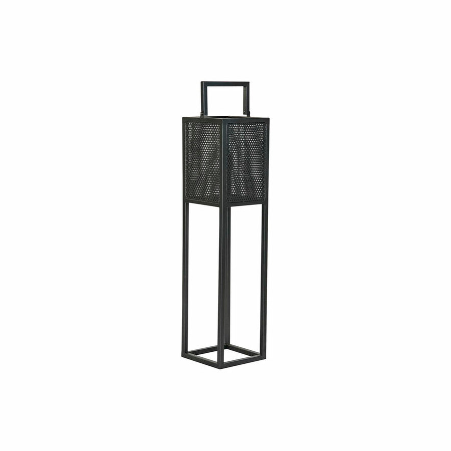 Kerzenschale DKD Home Decor Schwarz Metall Kristall (20 x 20 x 82 cm)