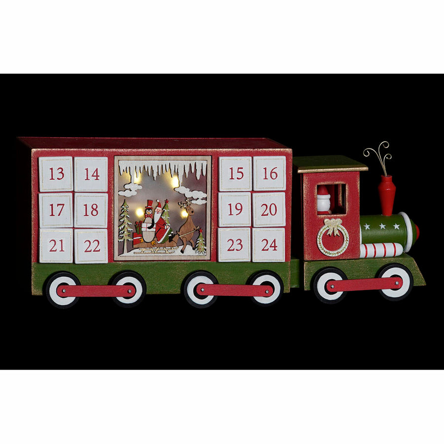 Adventskalender DKD Home Decor Holz Eisenbahn (43 x 9.5 x 17 cm)