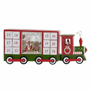 Adventskalender DKD Home Decor Holz Eisenbahn (43 x 9.5 x 17 cm)