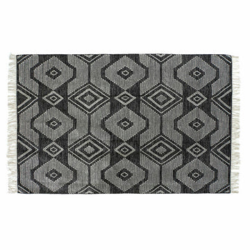 Teppich DKD Home Decor Weiß Schwarz Baumwolle (200 x 290 x 1 cm)