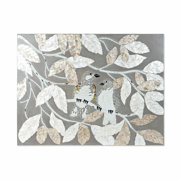 Leinwand DKD Home Decor Kristall Bettlaken Holz MDF (90 x 4 x 70 cm)