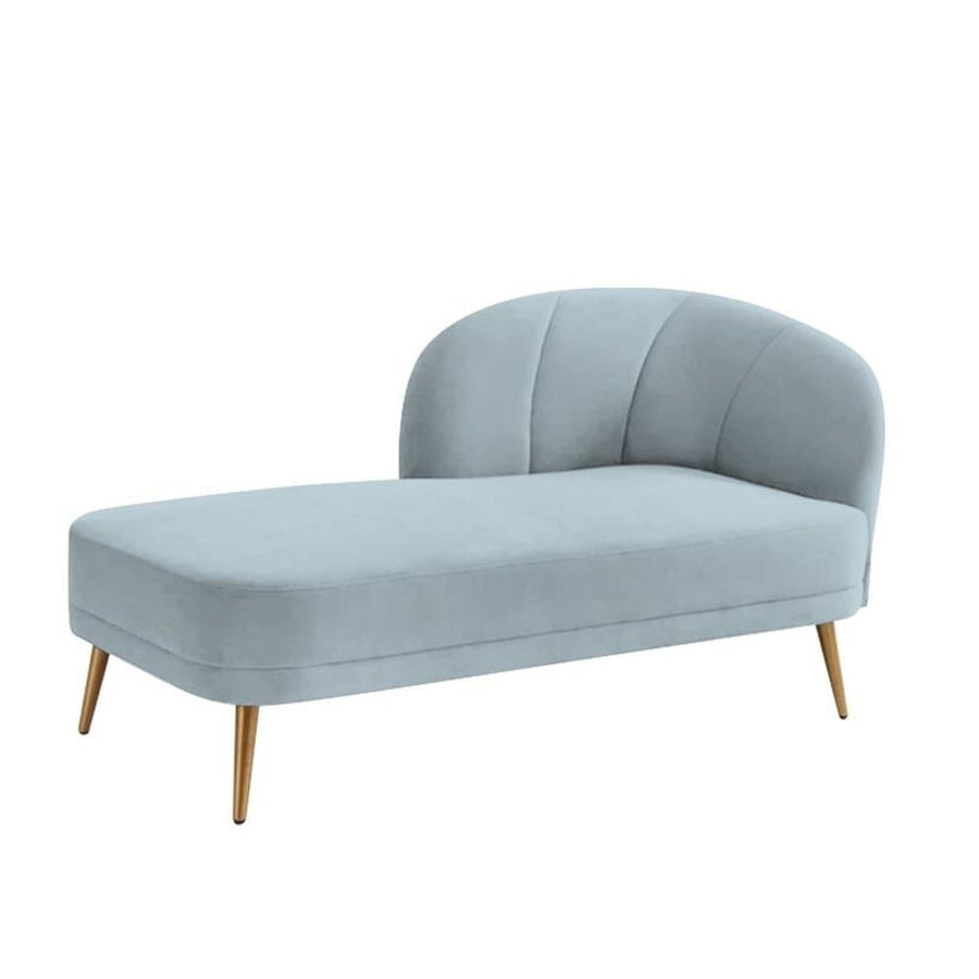 Chaise Longue DKD Home Decor Himmelsblau Polyester Kiefer (160 x 80 x 90 cm)