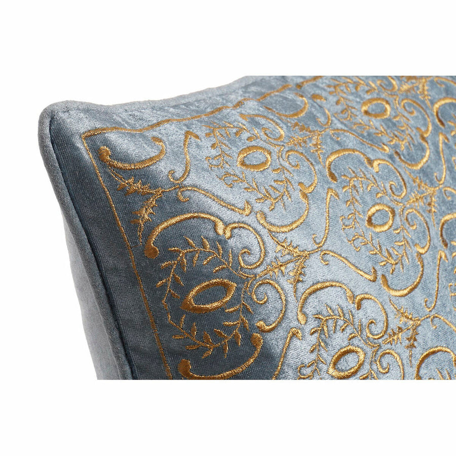 Kissen DKD Home Decor 8424001850389 Blau Golden Polyester Samt Aluminium (45 x 10 x 45 cm)